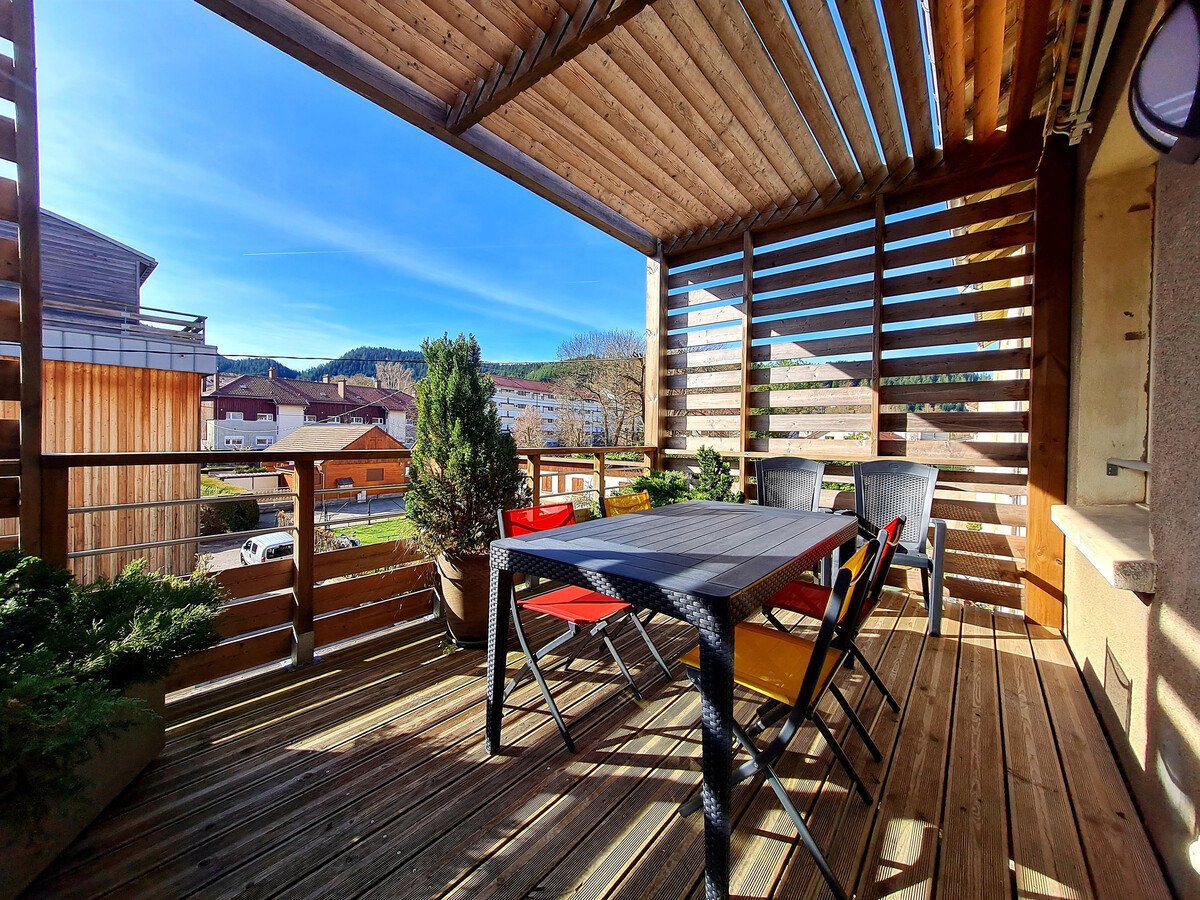 Appartement centre Gérardmer, terrasse 15m² et parking